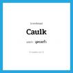 อุดรอยรั่ว ภาษาอังกฤษ?, คำศัพท์ภาษาอังกฤษ อุดรอยรั่ว แปลว่า caulk ประเภท VT หมวด VT