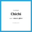 chichi แปลว่า?, คำศัพท์ภาษาอังกฤษ chichi แปลว่า หล่อมาก, ดูดีมาก ประเภท ADJ หมวด ADJ