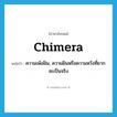 ความเพ้อฝัน, ความฝันหรือความหวังที่ยากจะเป็นจริง ภาษาอังกฤษ?, คำศัพท์ภาษาอังกฤษ ความเพ้อฝัน, ความฝันหรือความหวังที่ยากจะเป็นจริง แปลว่า chimera ประเภท N หมวด N